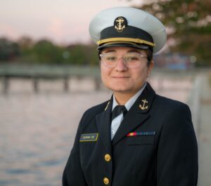 Image Courtesy: Official Facebook United States Naval Academy (Image of Celeste Duran, member of USNA 22nd Company Spartans)